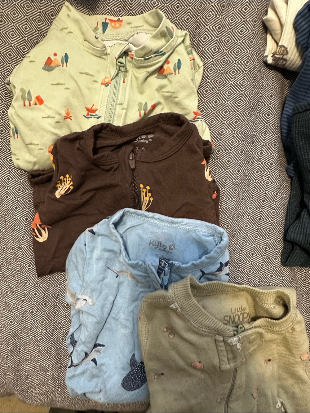 Sleeper Bundle 3-6 Months Wildbird, Kyte Baby, Little Snoopy
